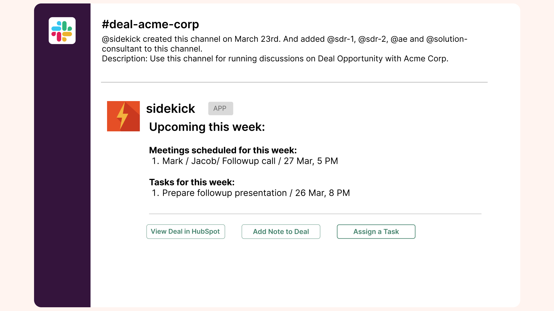 Automate Deal Rooms in Slack
